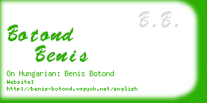 botond benis business card